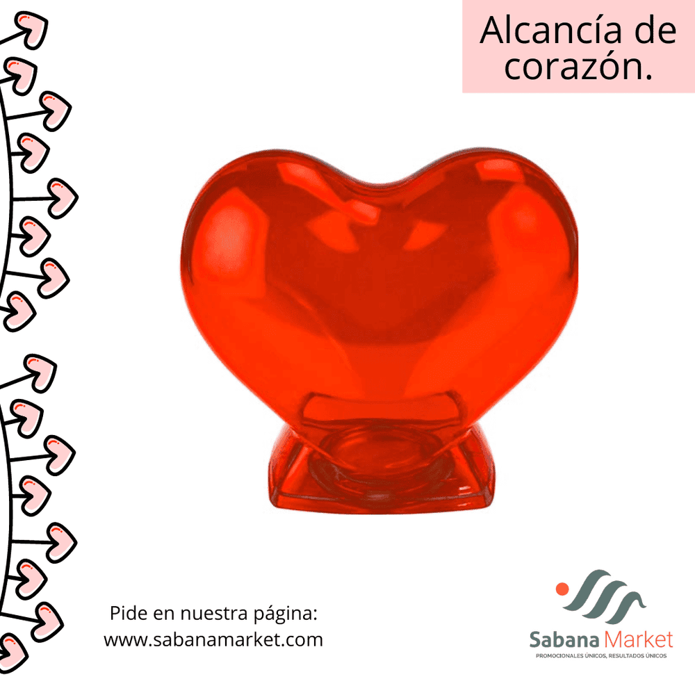 Alcancía de corazón.