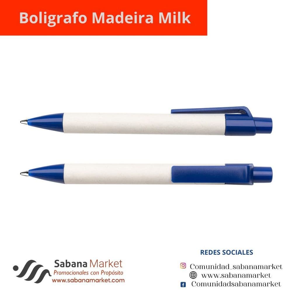 Boligrafo Madeira Milk.