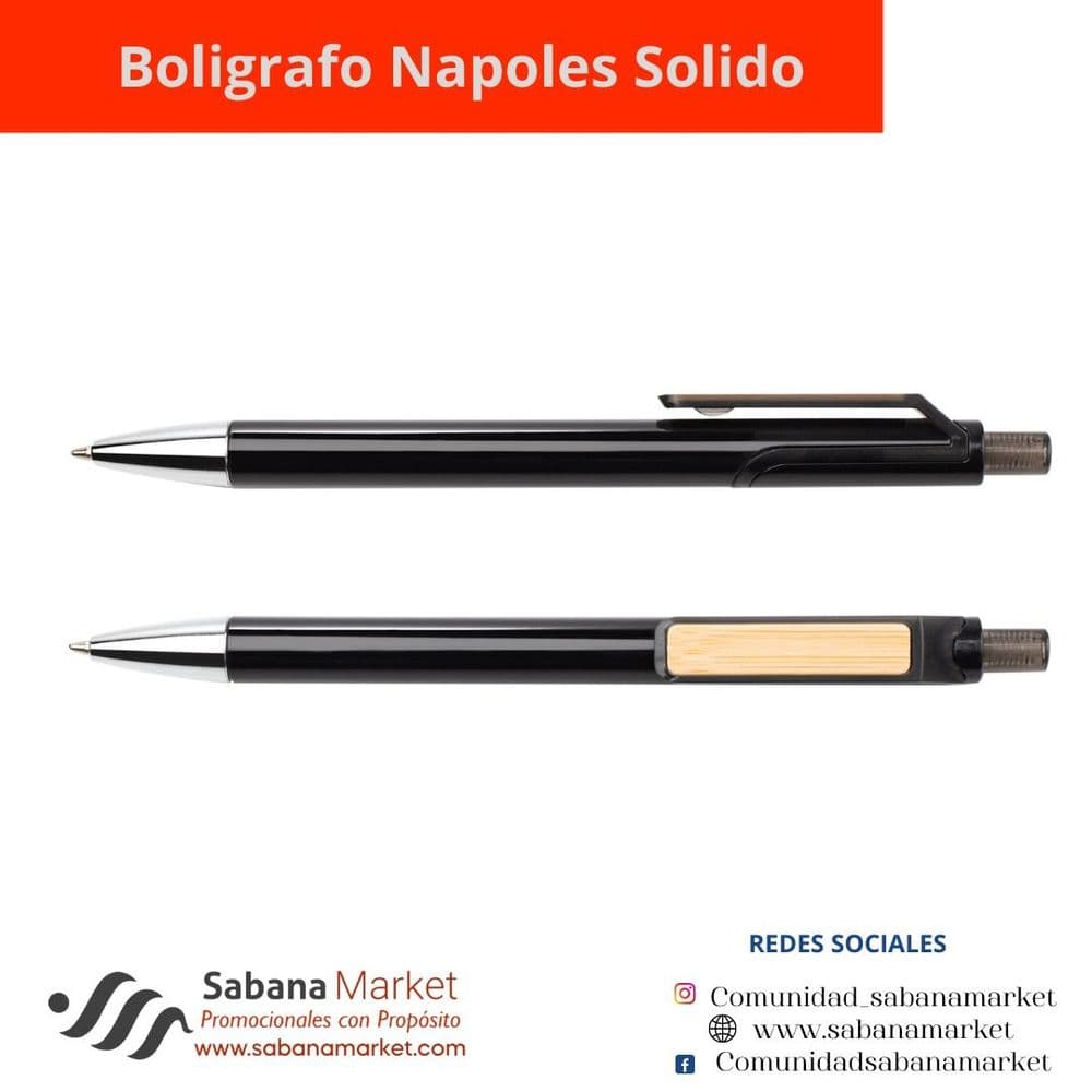 Boligrafo Napoles Solido.