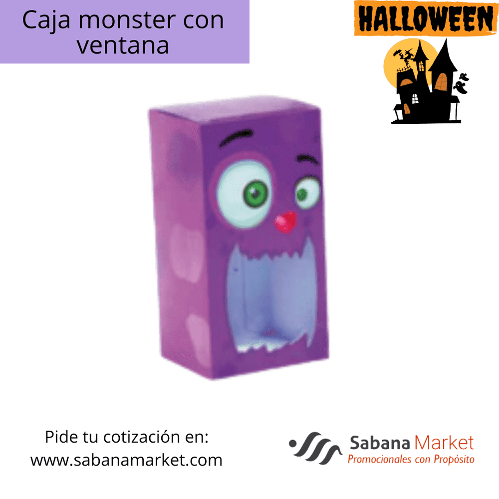 Caja monster con ventana.