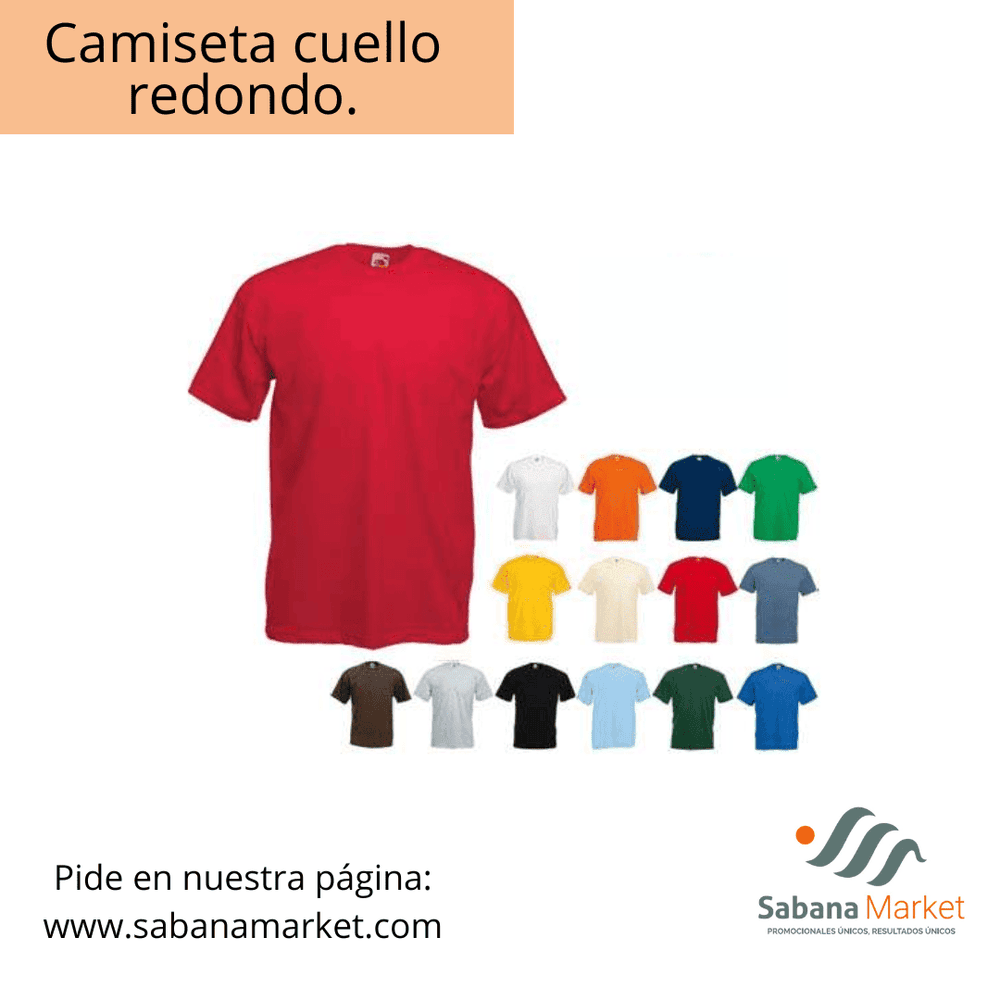 Camiseta cuello redondo.