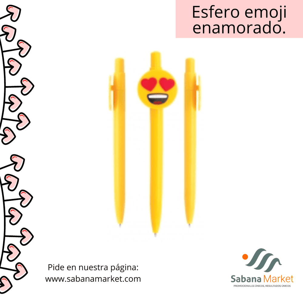 Esfero emoji enamorado.