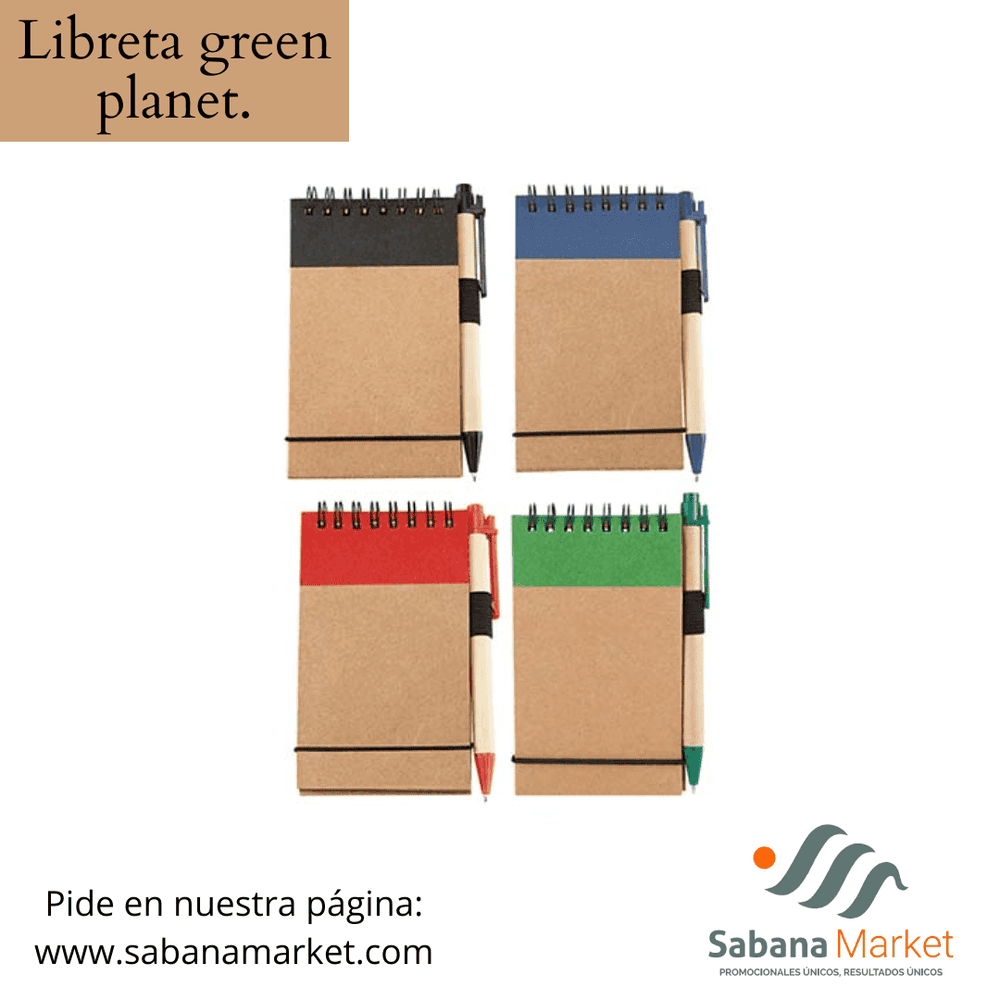 Libreta green planet.