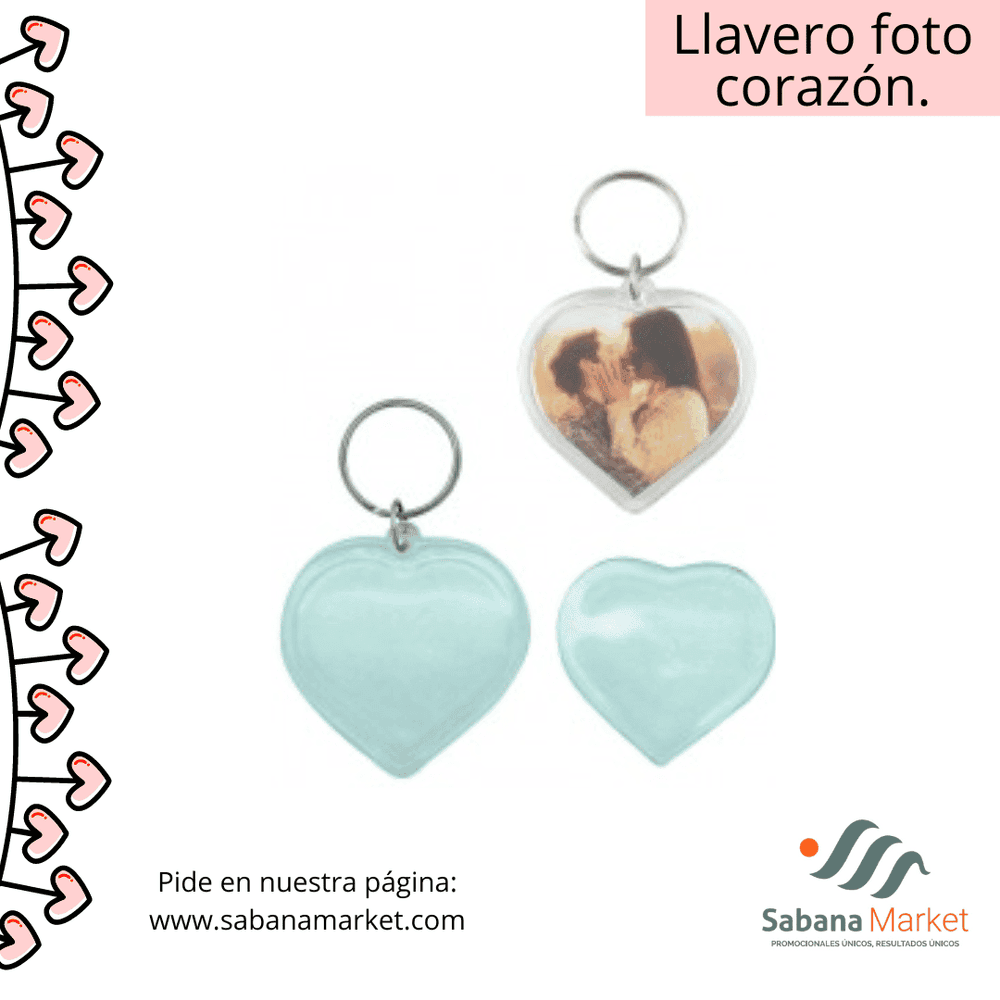 Llavero foto corazón.