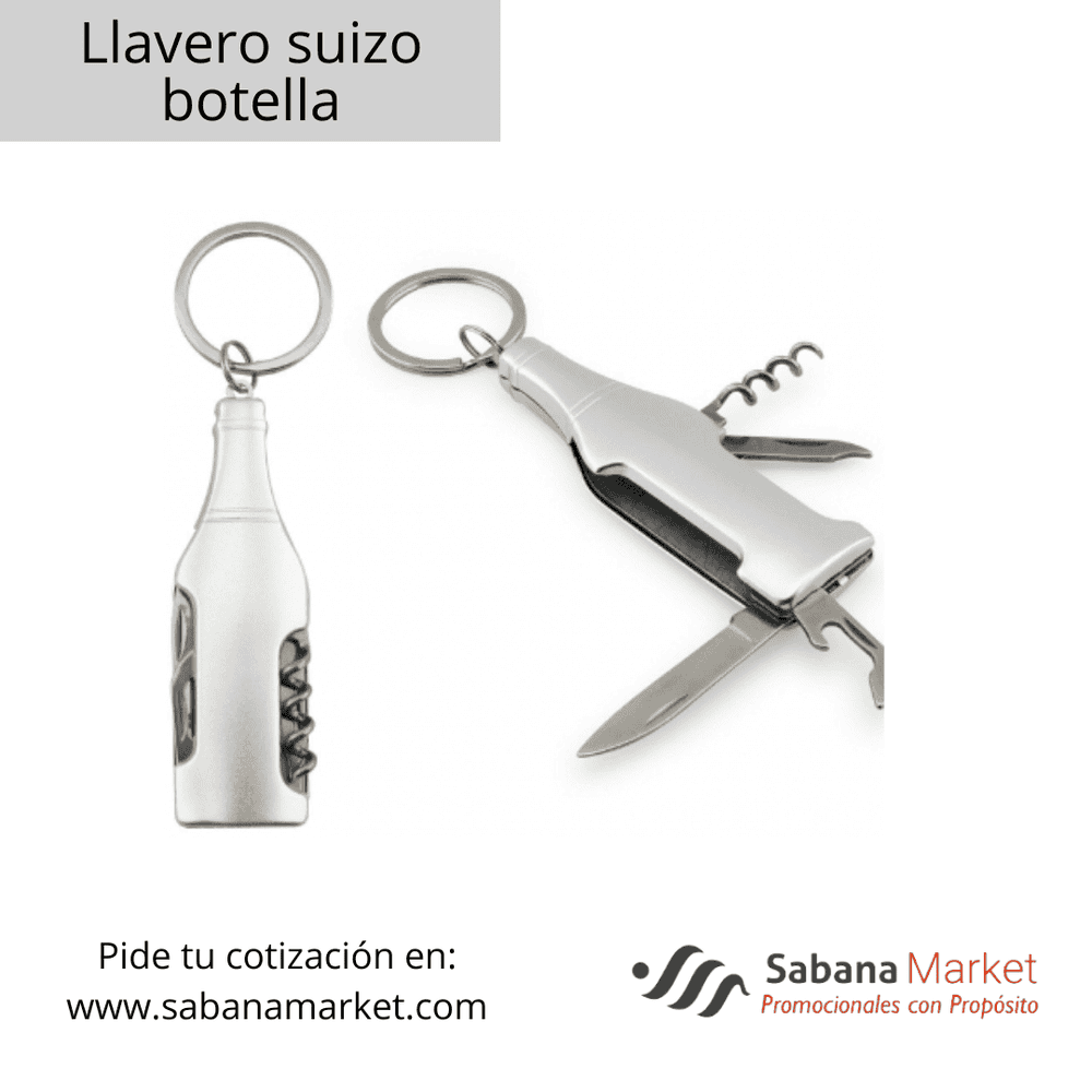 Llavero suizo botella.