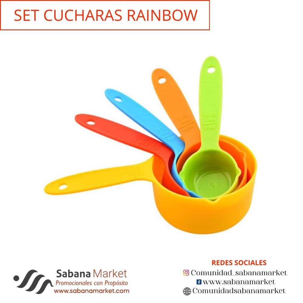 Set de cucharas rainbow.