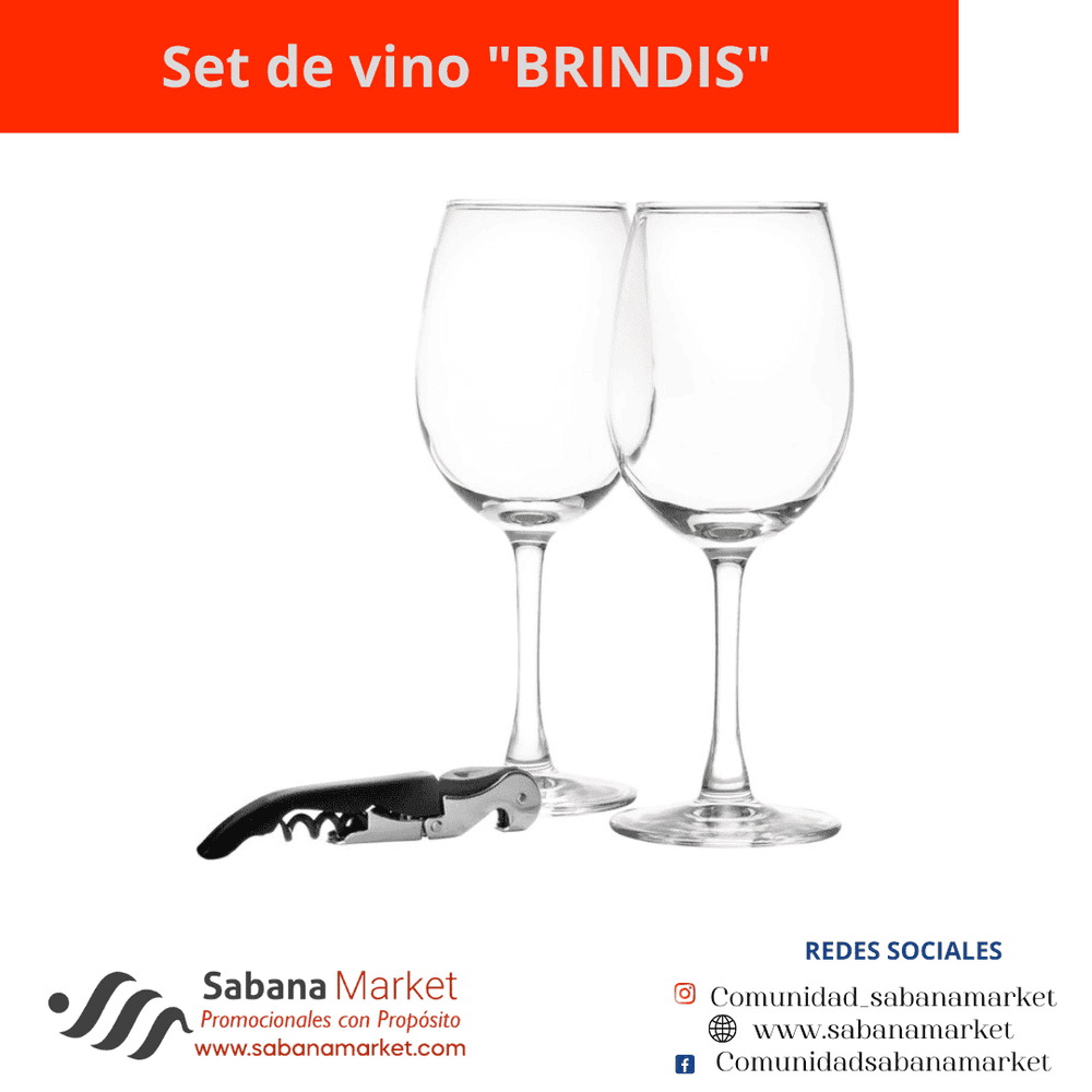 Set de vino "BRINDIS"