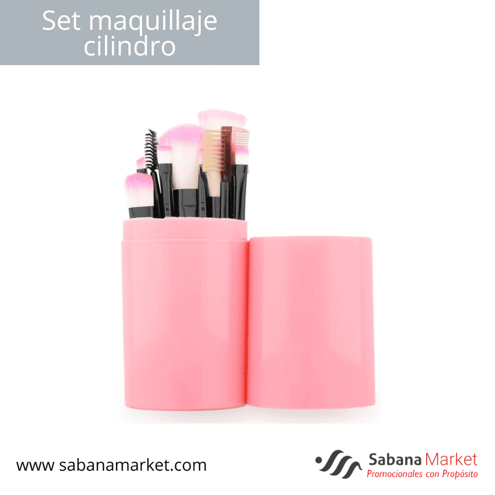 Set maquillaje cilindro.