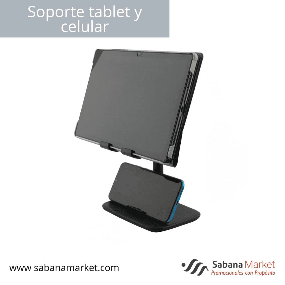 Soporte tablet y celular.