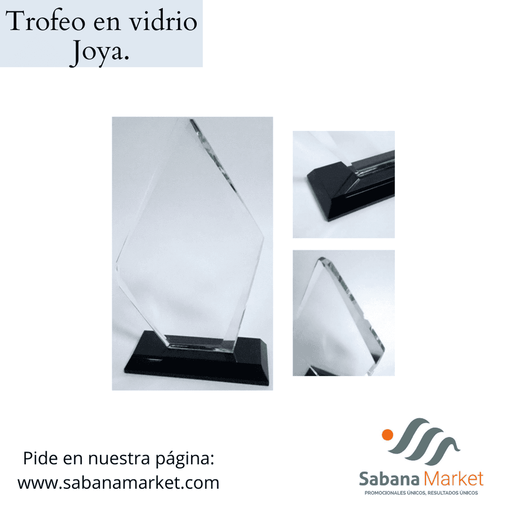 Trofeo en vidrio Joya.
