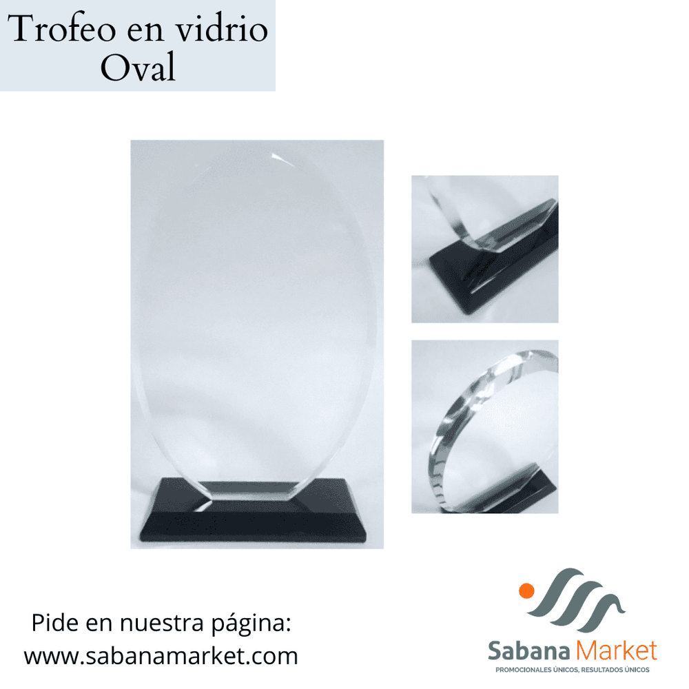 Trofeo en vidrio Oval.