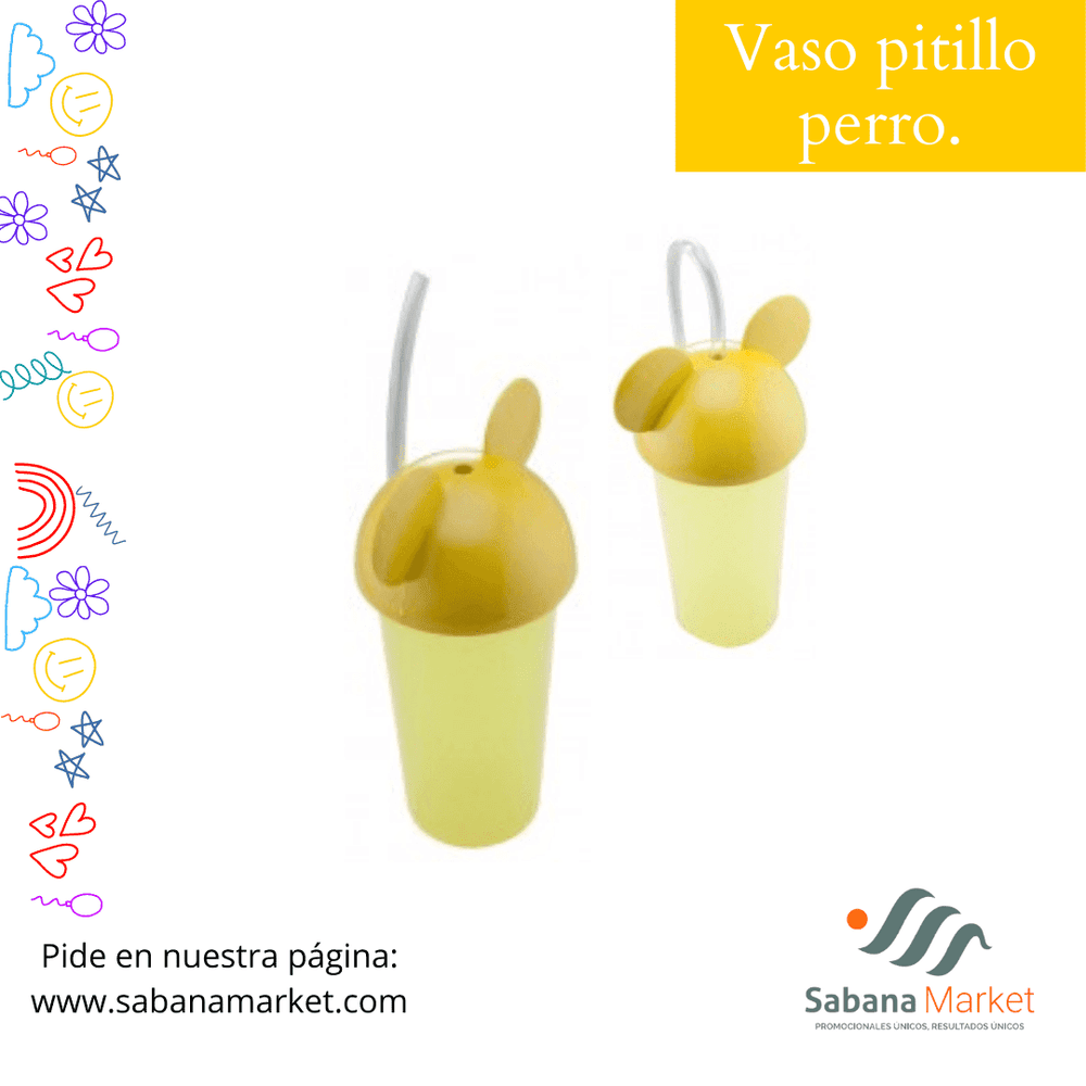 Vaso pitillo perro.