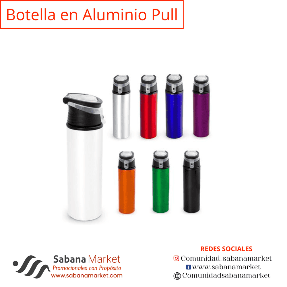 Botella en Aluminio Pull.