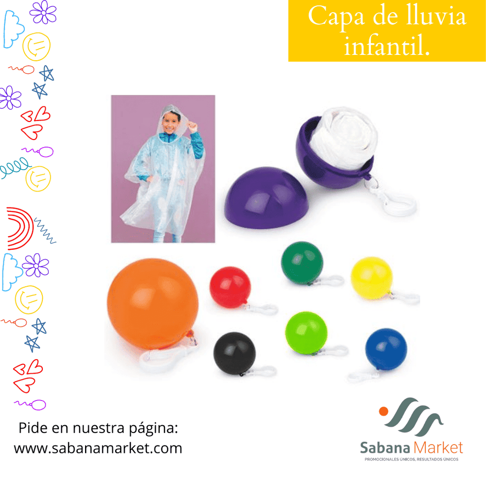 Capa de lluvia infantil.
