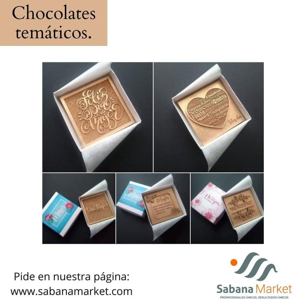 Chocolates temáticos.