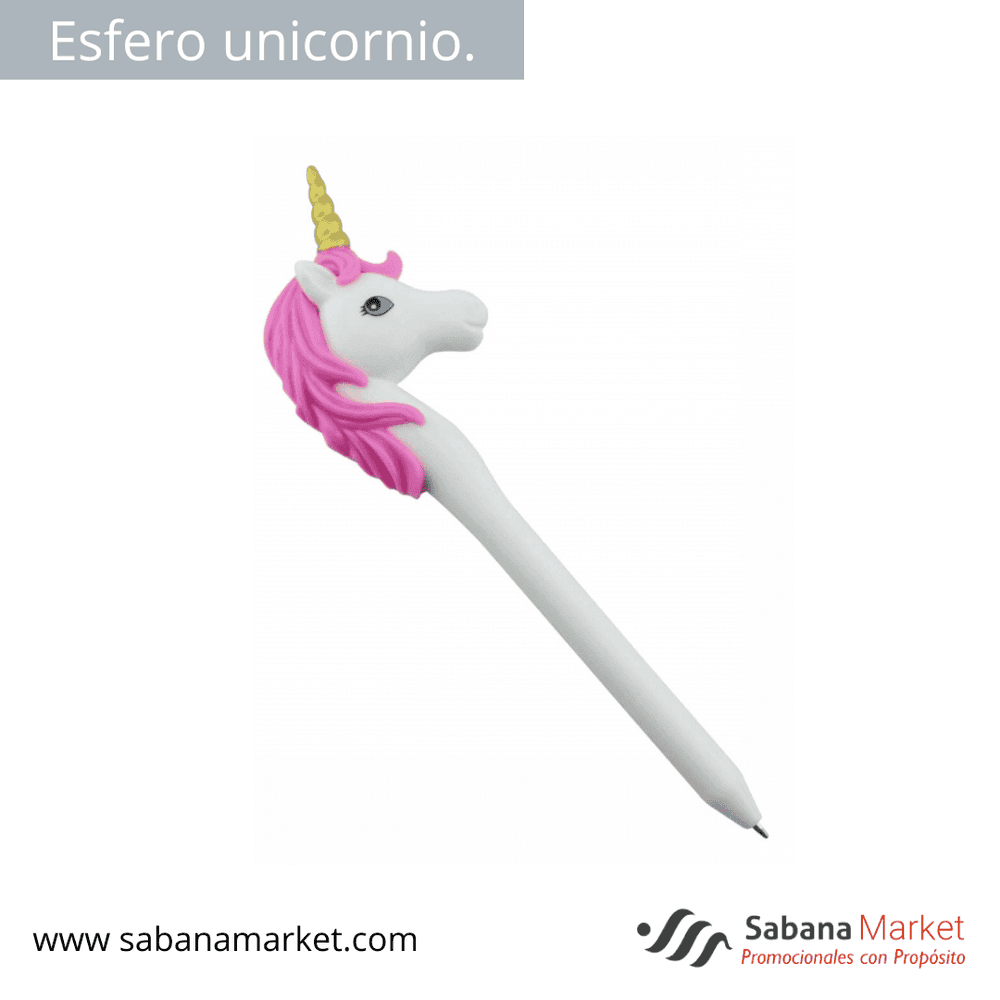 Esfero unicornio.