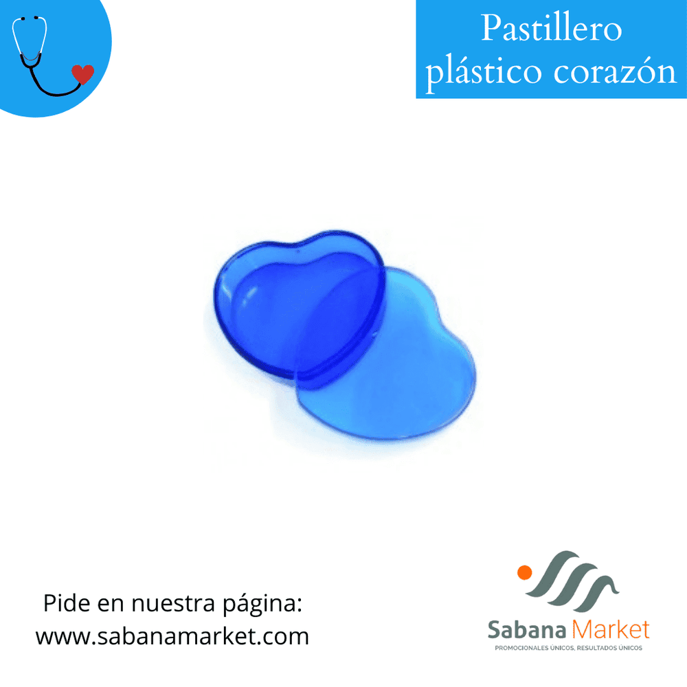 Pastillero plástico Corazón.