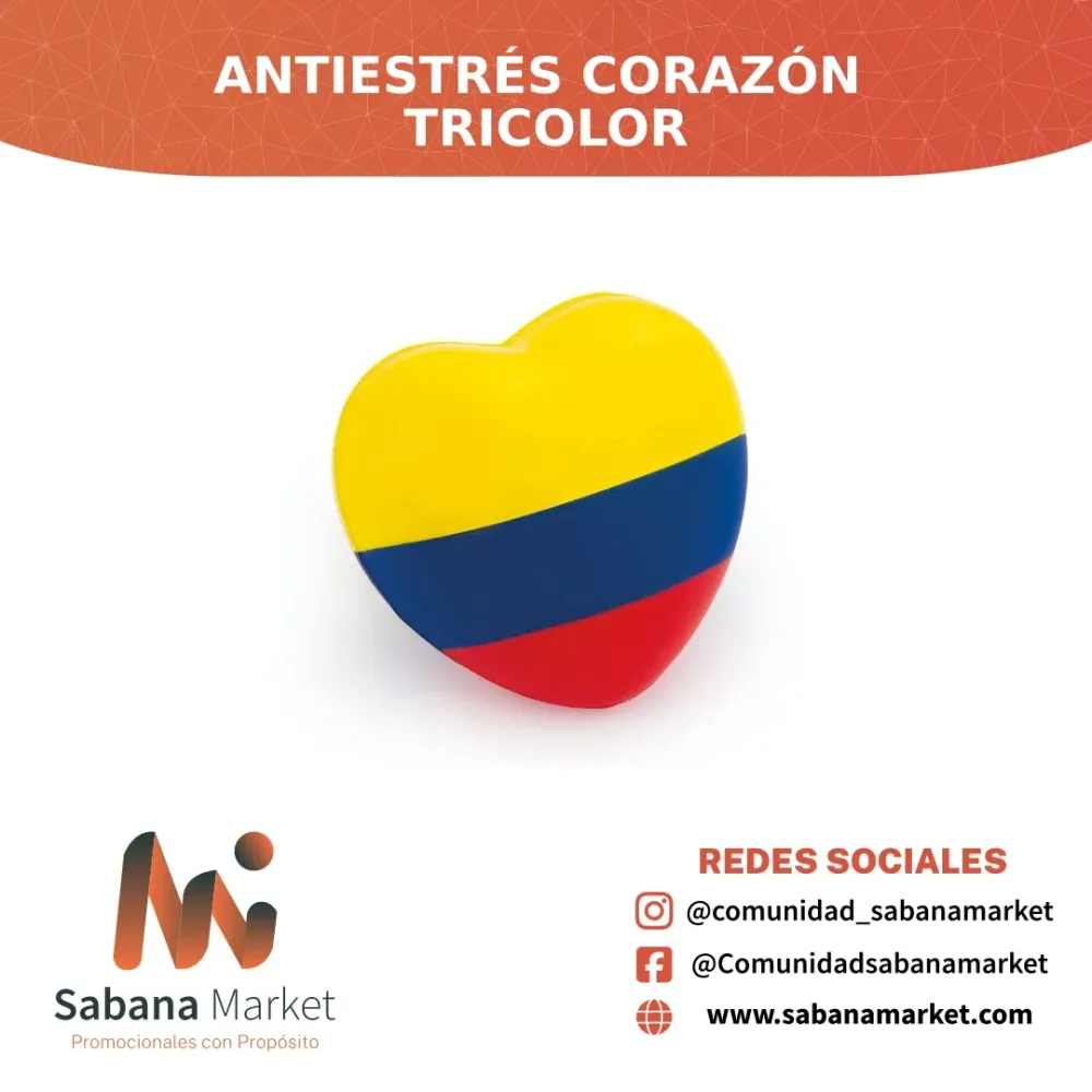 ANTIESTRÉS CORAZÓN TRICOLOR