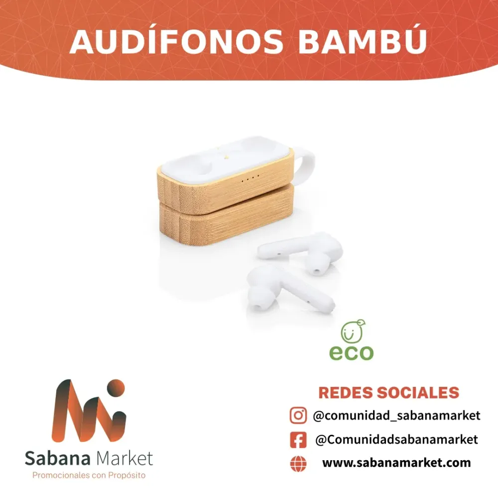 AUDÍFONOS BAMBÚ
