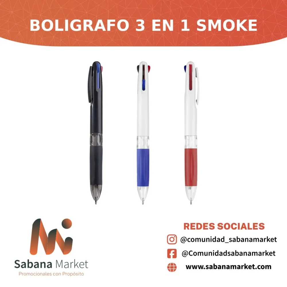 BOLIGRAFO 3 EN 1 SMOKE