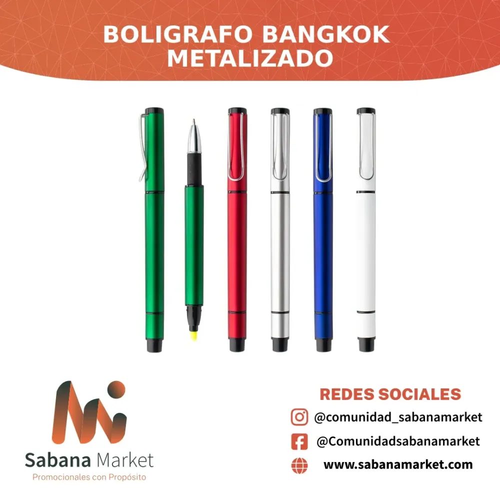 BOLIGRAFO BANGKOK METALIZADO