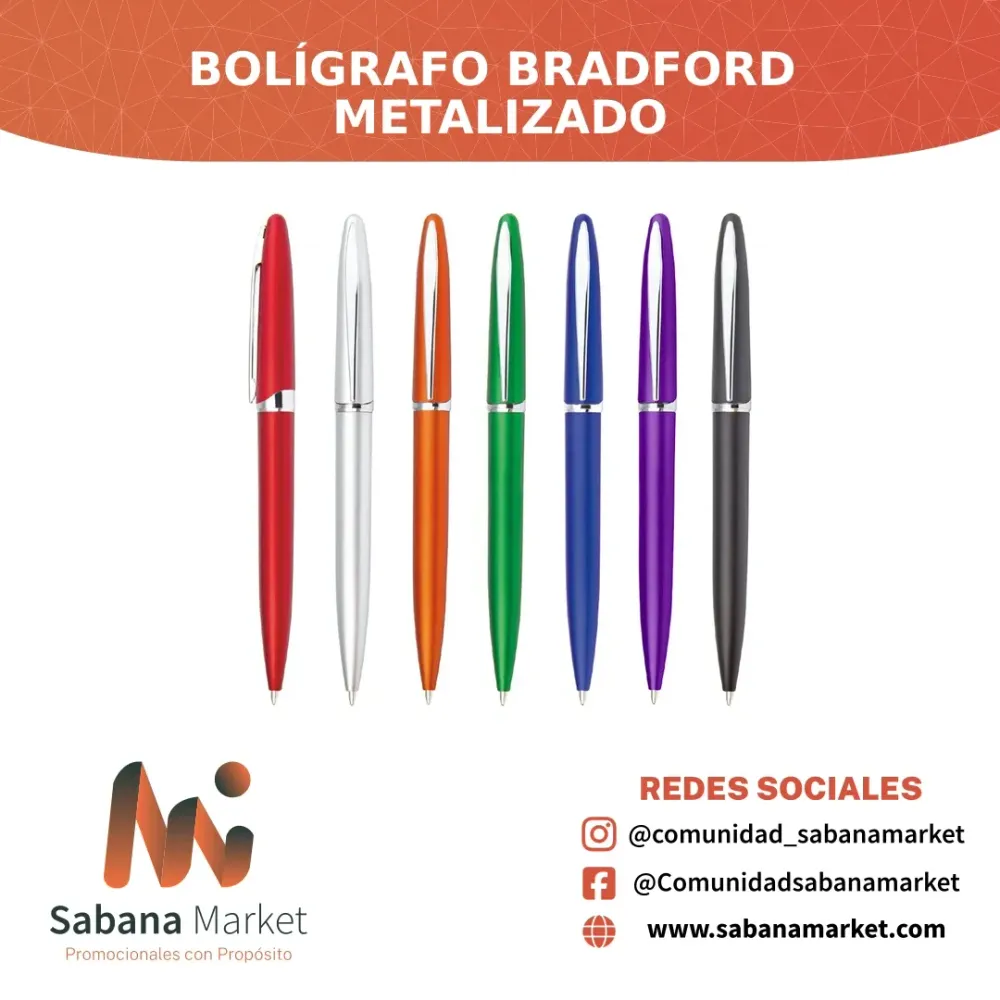 BOLÍGRAFO BRADFORD METALIZADO