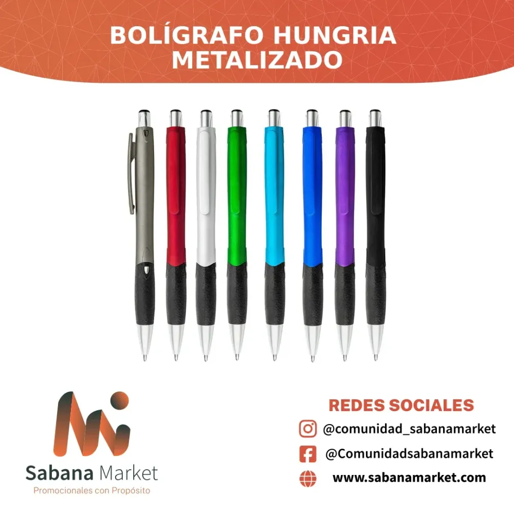 BOLÍGRAFO HUNGRIA METALIZADO