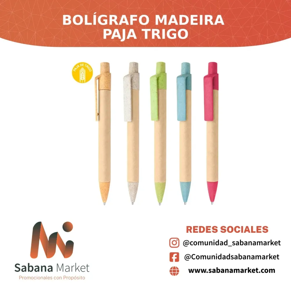 BOLÍGRAFO MADEIRA PAJA TRIGO
