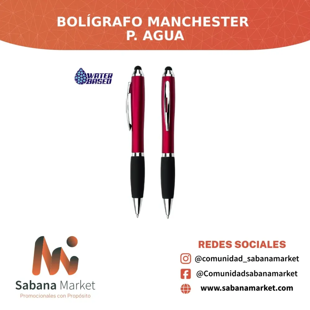 BOLÍGRAFO MANCHESTER P. AGUA