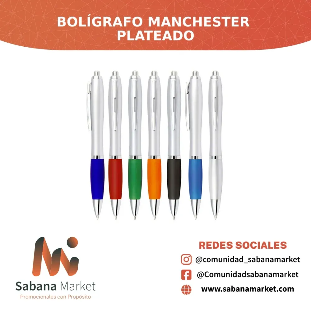 BOLÍGRAFO MANCHESTER PLATEADO