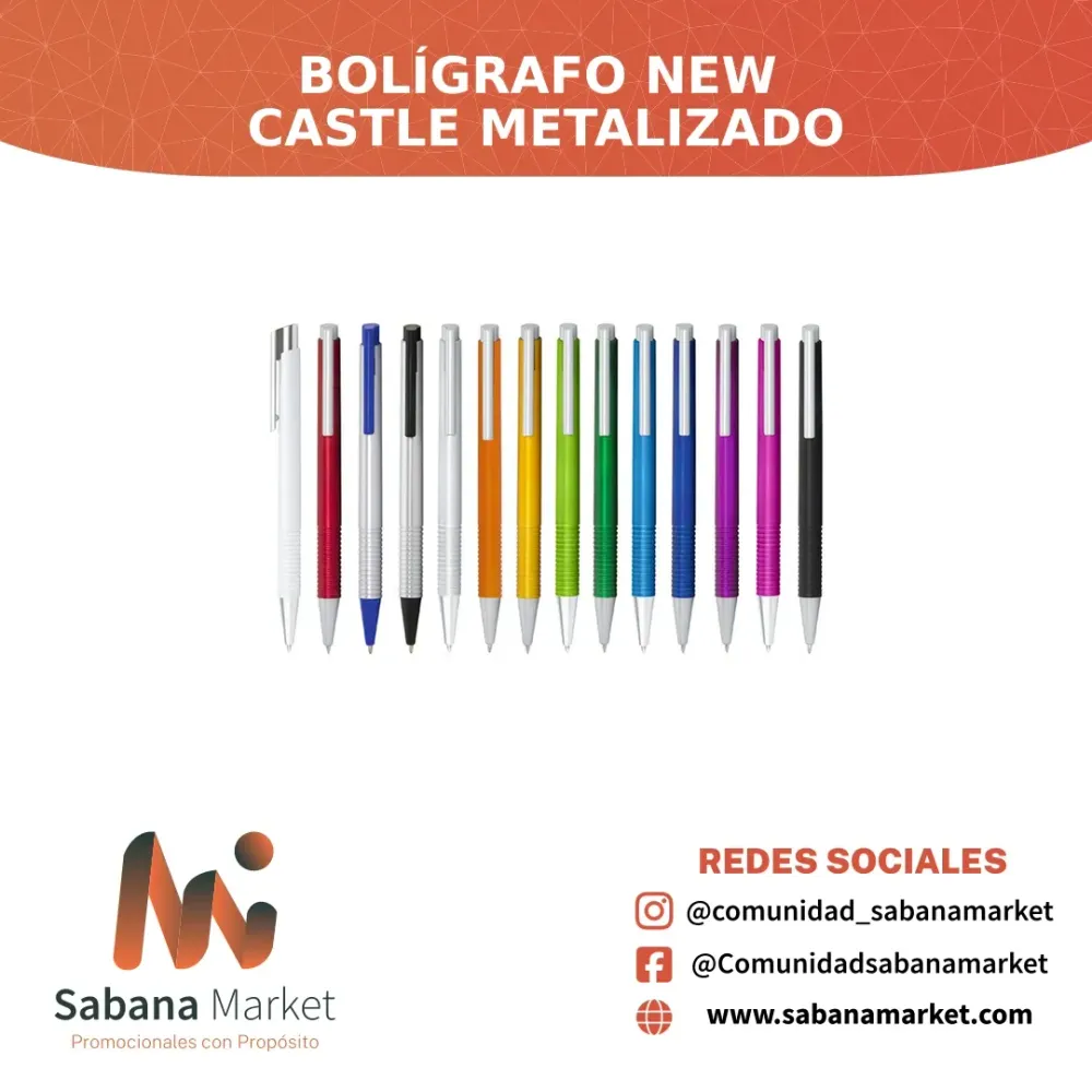 BOLÍGRAFO NEW CASTLE METALIZADO