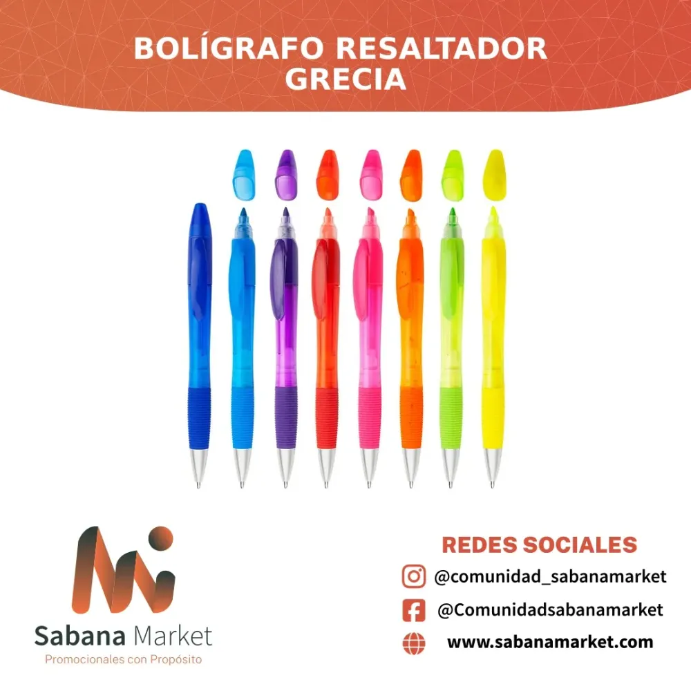 BOLÍGRAFO RESALTADOR GRECIA