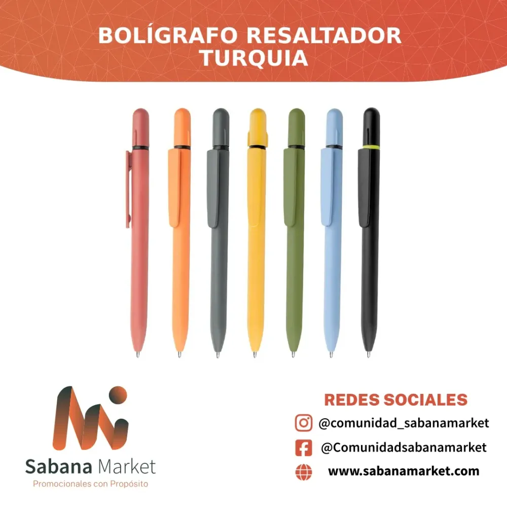 BOLÍGRAFO RESALTADOR TURQUIA