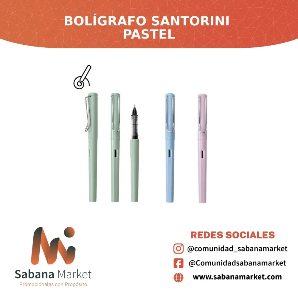BOLÍGRAFO ROLLER SANTORINI PASTEL