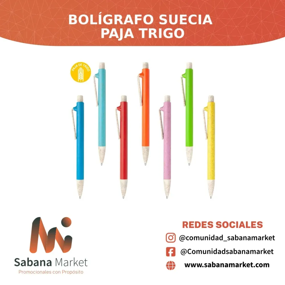 BOLÍGRAFO SUECIA PAJA TRIGO