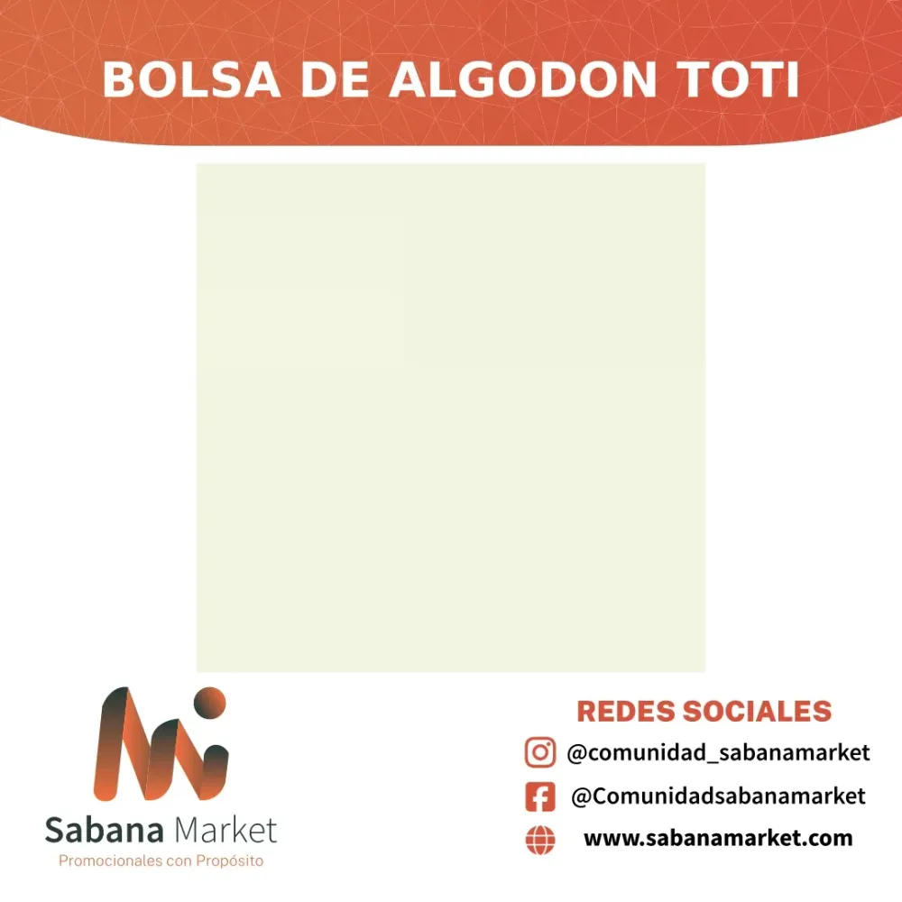 BOLSA DE ALGODON TOTI