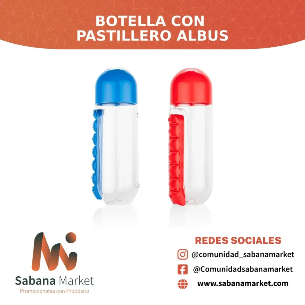 BOTELLA CON PASTILLERO ALBUS 750 ML / 25 OZ