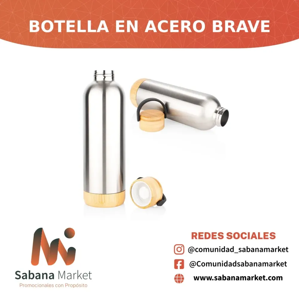 BOTELLA EN ACERO BRAVE 600 ML / 20 OZ
