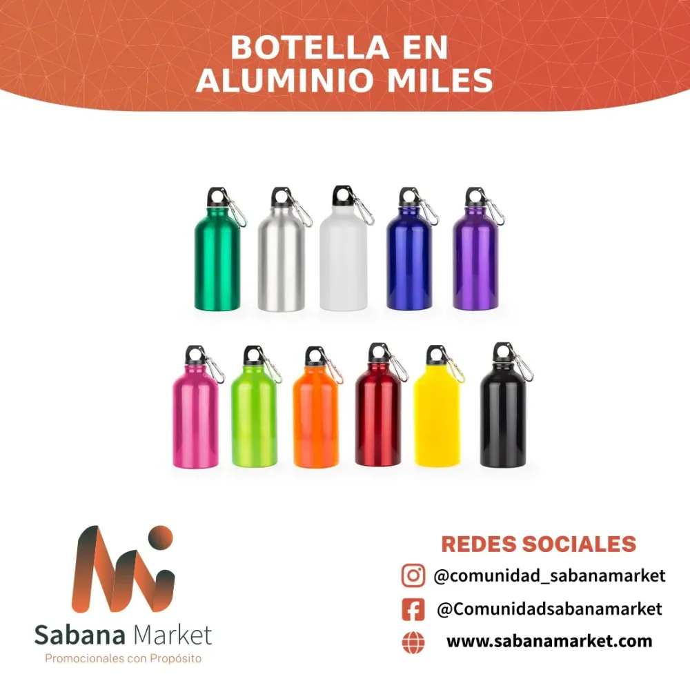 BOTELLA EN ALUMINIO MILES 550 ML / 19 OZ