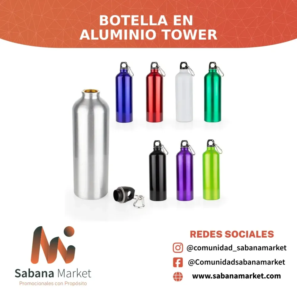 BOTELLA EN ALUMINIO TOWER 800 ML / 27 OZ