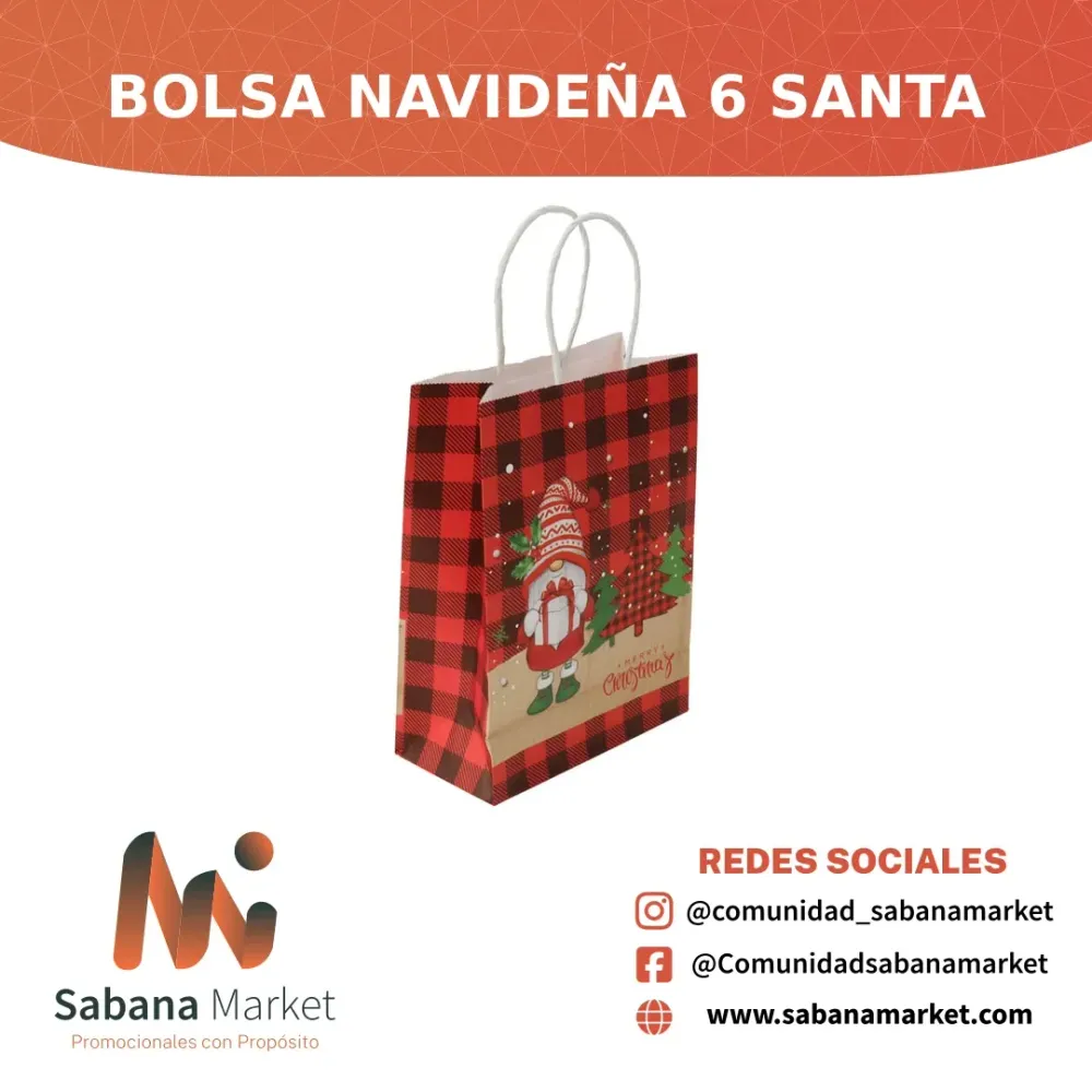 Bolsa Navideña 6 Santa