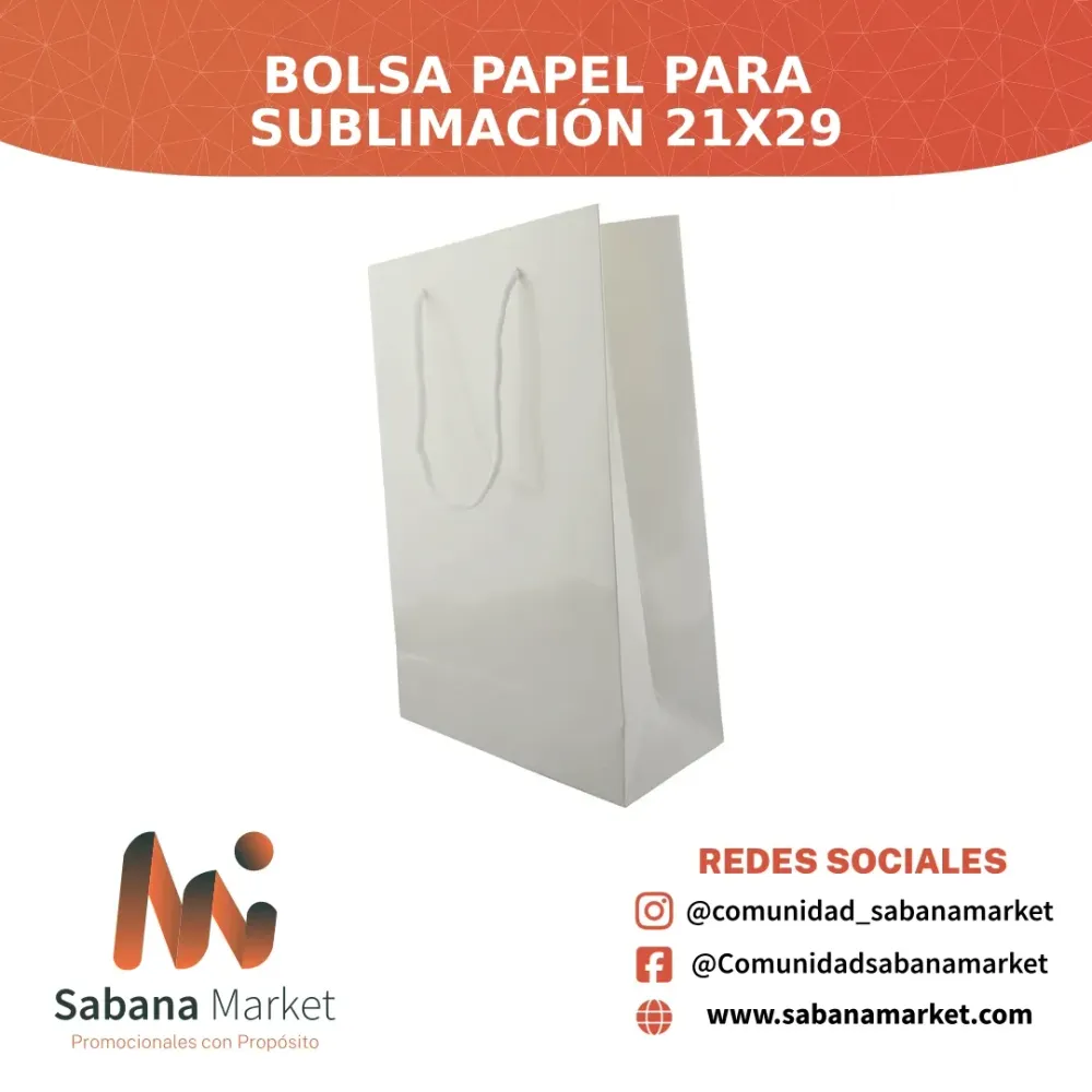 Bolsa Papel para Sublimación 21X29