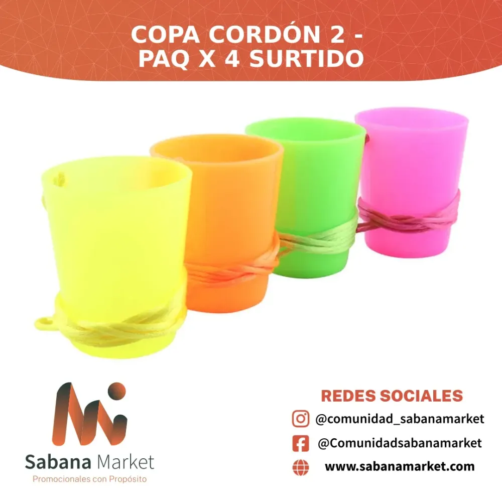 Copa Cordón 2 - Paq x 4 Surtido