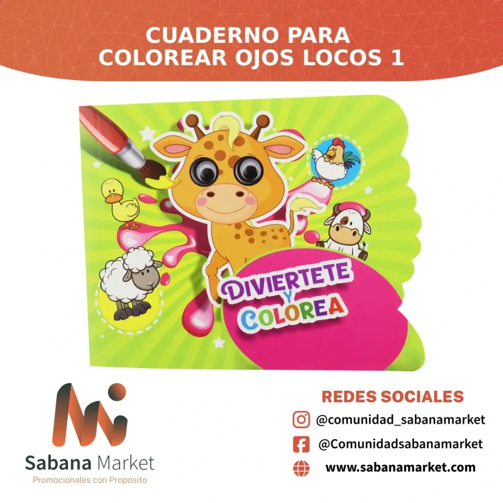 Cuaderno para Colorear Ojos Locos 1