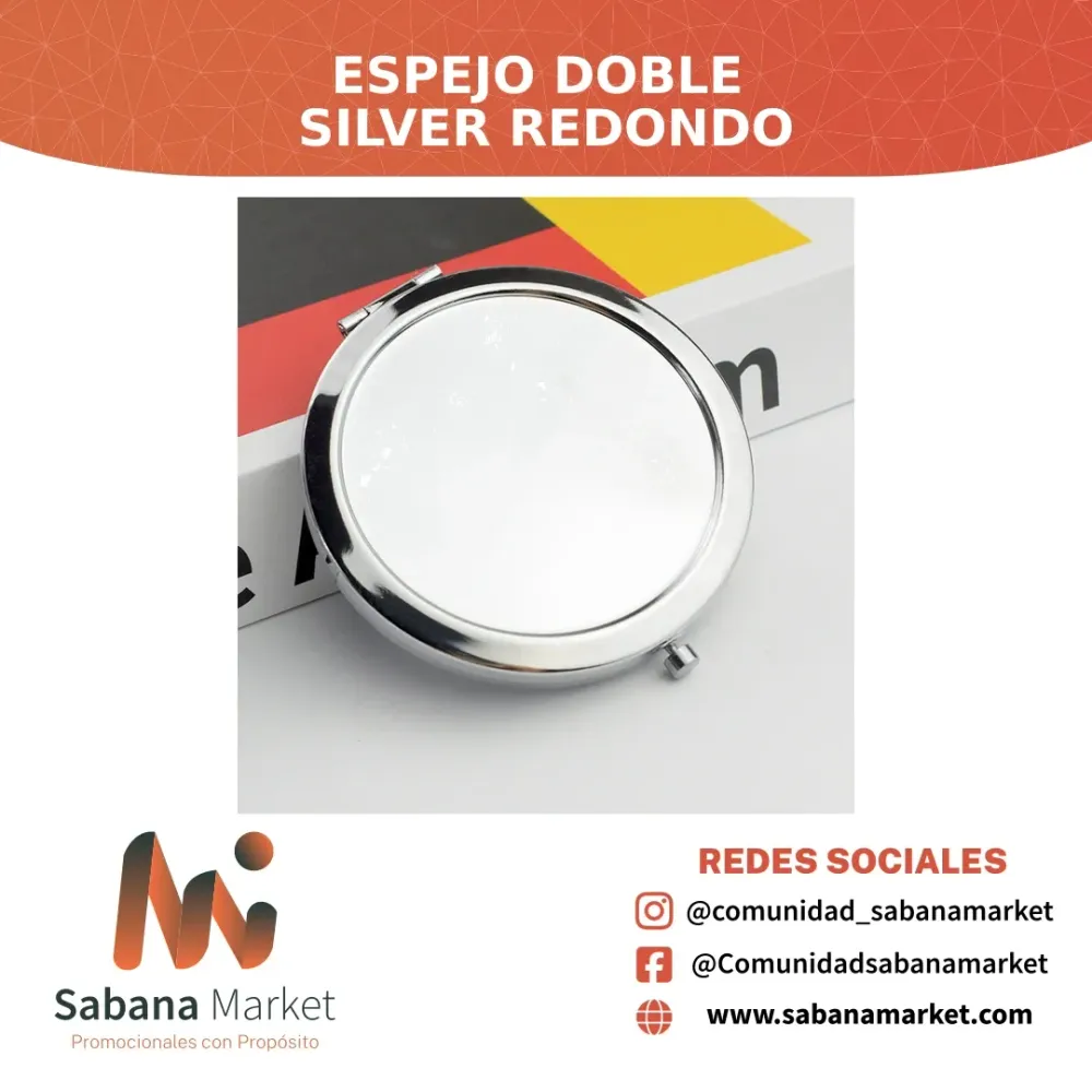 Espejo Doble Silver Redondo