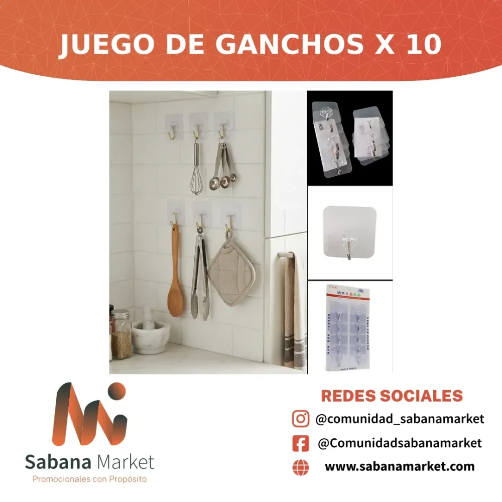 Juego de Ganchos x 10