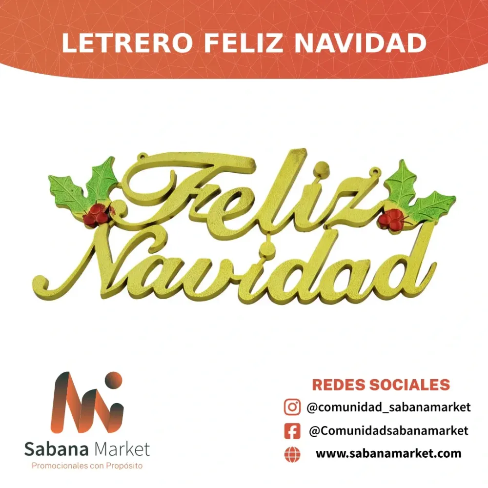 Letrero Feliz Navidad