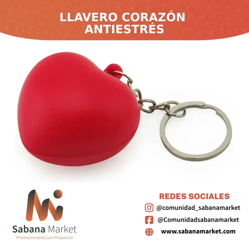 Llavero Corazón Antiestrés