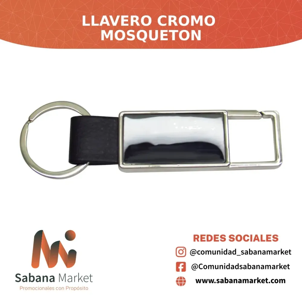 Llavero Cromo Mosqueton
