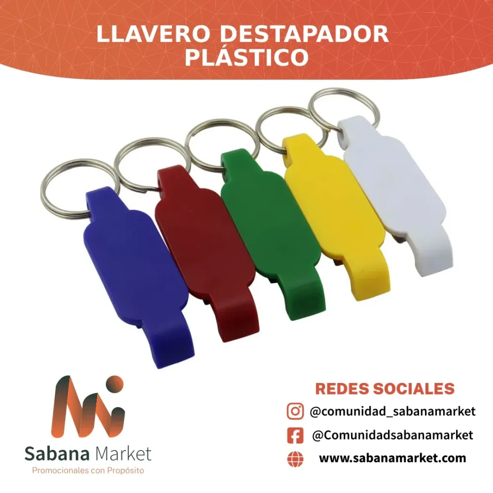 Llavero Destapador Plástico